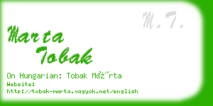 marta tobak business card